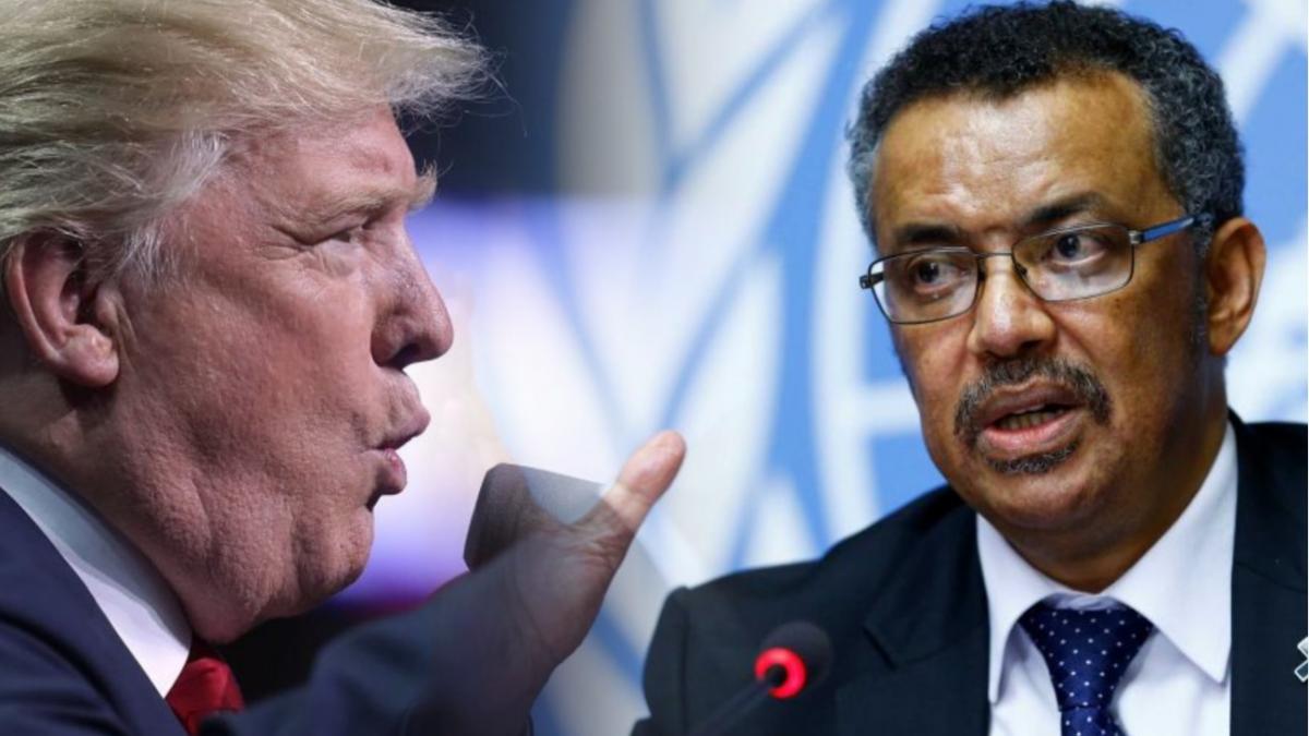 Тедрос Адханом Гебрейесус и Дональд Трамп Тедрос Адханом Гебрейесус