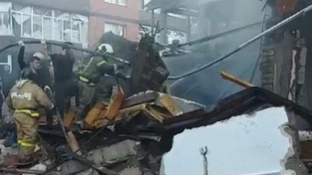 Взрыв частного дома Взрыв спасатели