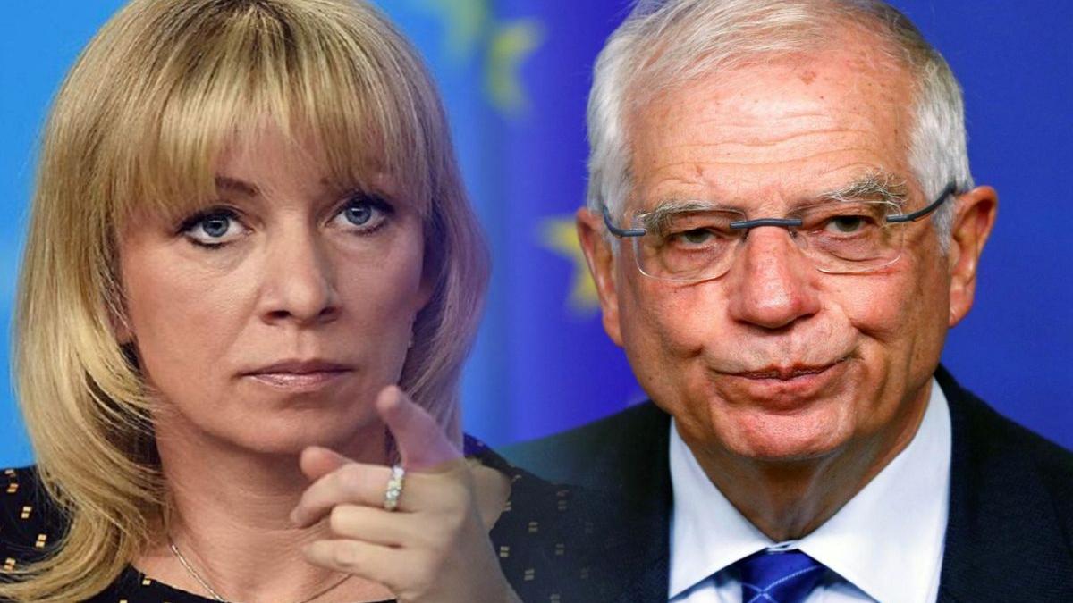 представитель МИД РФ Мария Захарова и глава МИД ЕС Жозеп Боррель картинка Мария Захарова и Жозеп Боррель картинка